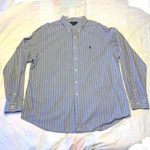 Ralph Lauren men’s custom fit long sleeve dress shirt.